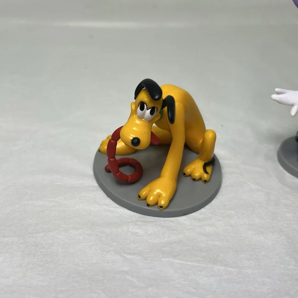 Disney Figures Daisy Duck Clarabelle Cow Waitress Pluto Dog Cake Topper Toy 3.5